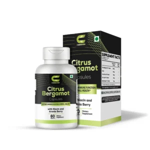 charmsveda citrus bergamot capsules – with niacin, aronia berry, olive leaf | immune & heart health | 60 capsules