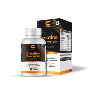 charmsveda creatine monohydrate capsules – with ashwagandha, l arginine, l citrulline, beet root | 60 capsules