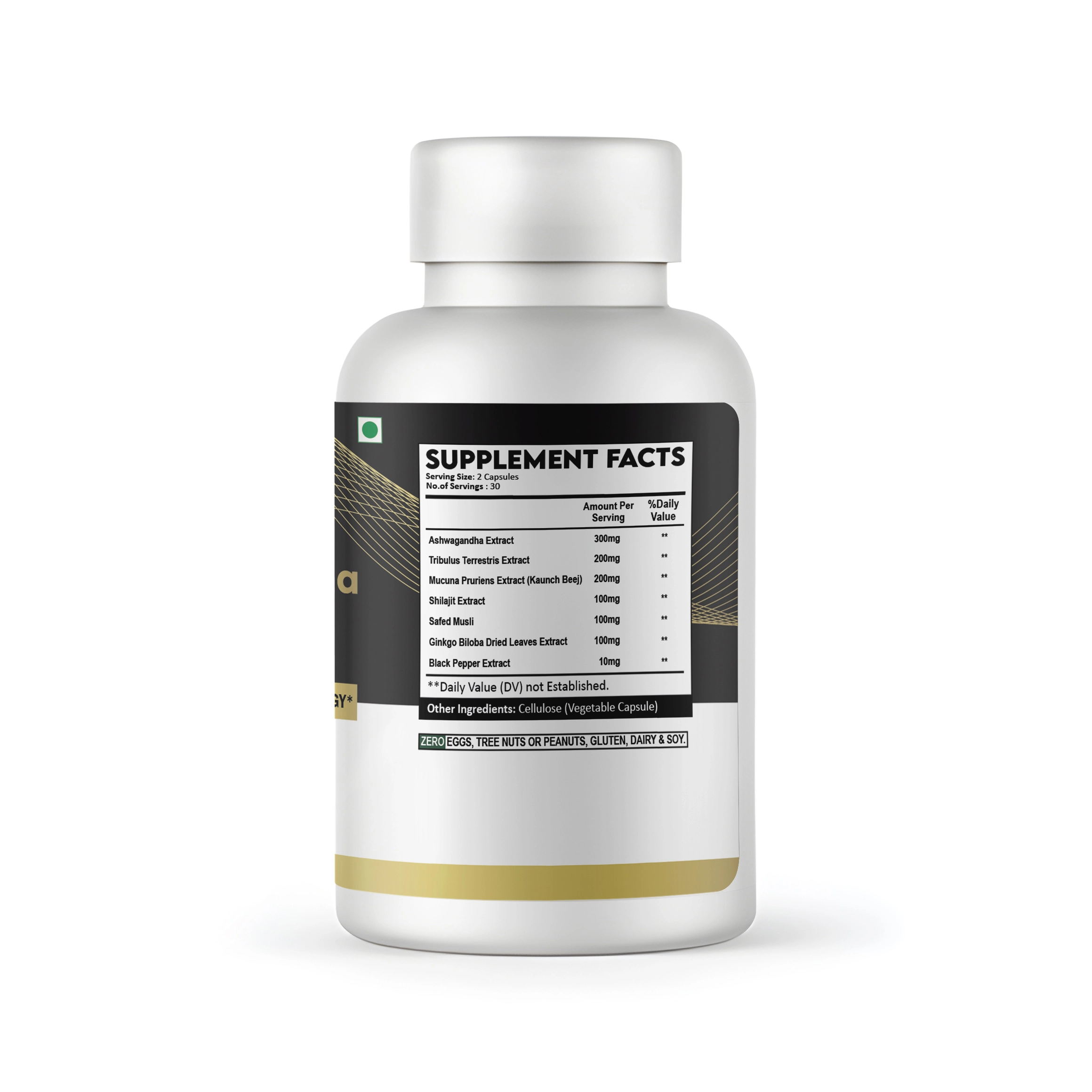 charmsveda ashwagandha capsules – with tribulus terrestris, mucuna pruriens, shilajit, safed musli & ginkgo biloba | 60 capsules charmsveda ashwagandha capsules – with tribulus terrestris, mucuna pruriens, shilajit, safed musli & ginkgo biloba | 60 capsules