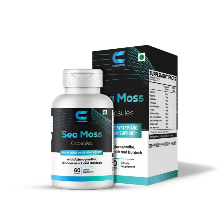 charmsveda sea moss capsules – immune, digestive & wellness support